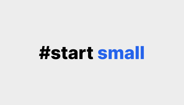 Logo of #StartSmall